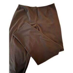 Talbots Chocolate Brown Stretch Trousers 16P Career Classic Capsule Comfort